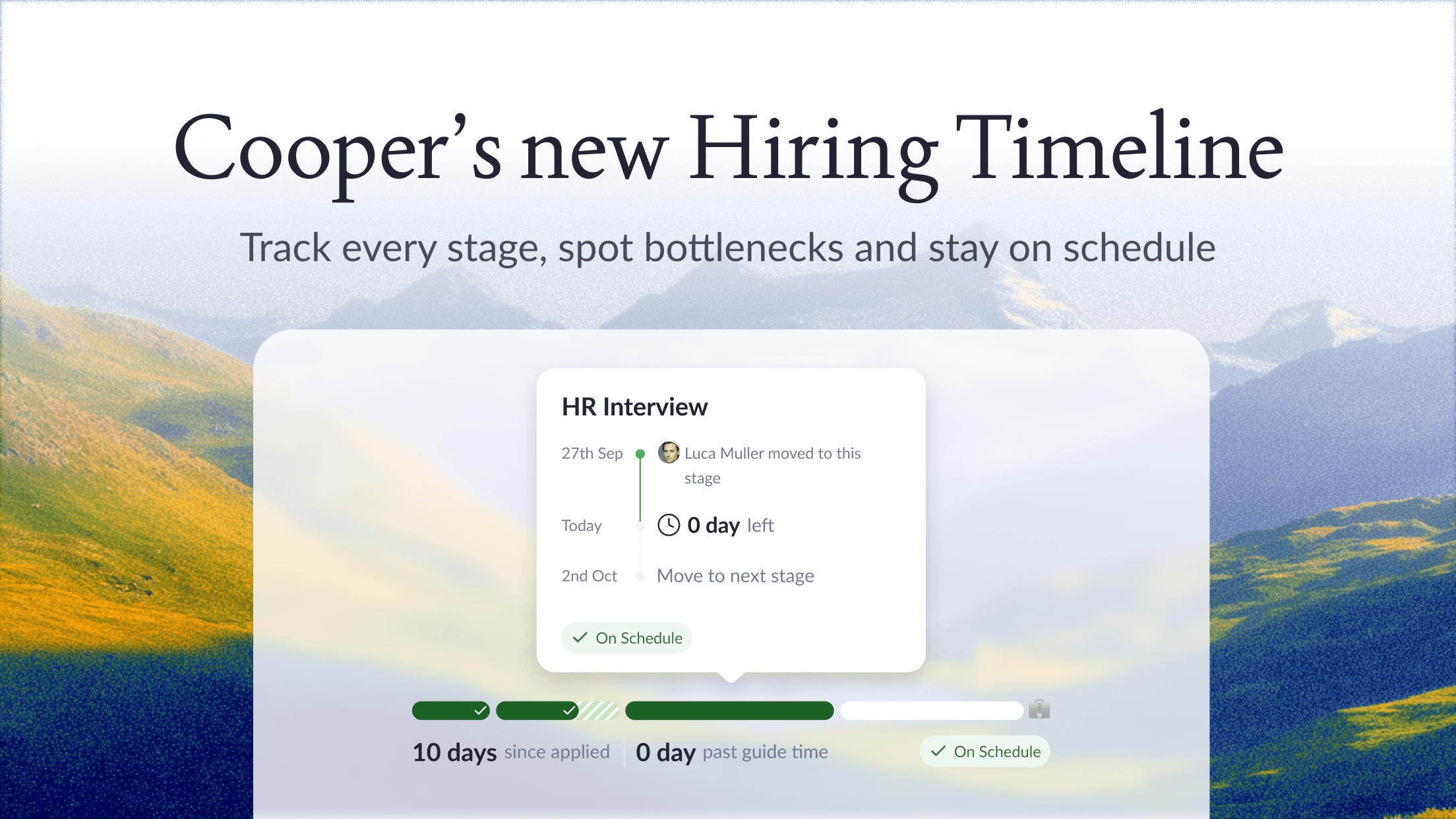 Stay on track: Cooper’s new Hiring Timeline