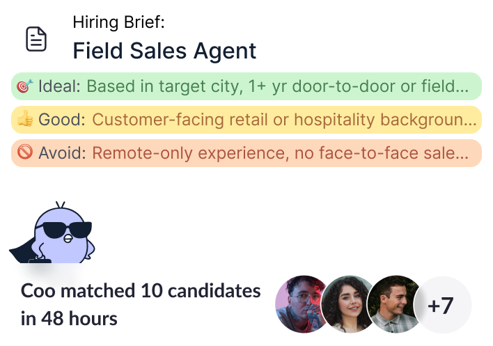 Coo AI sourcing agent product preview