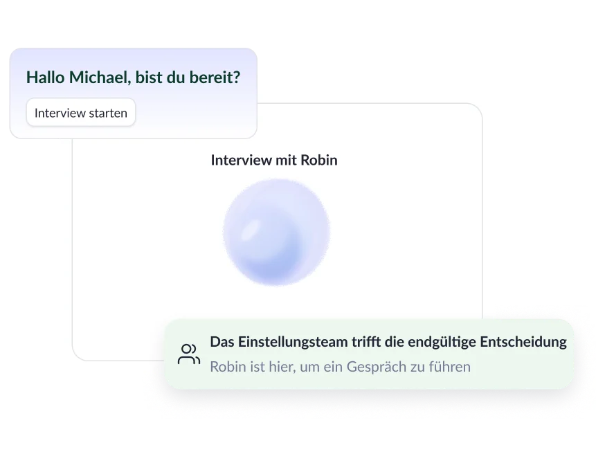 Robin führt strukturierte Interviews agent preview